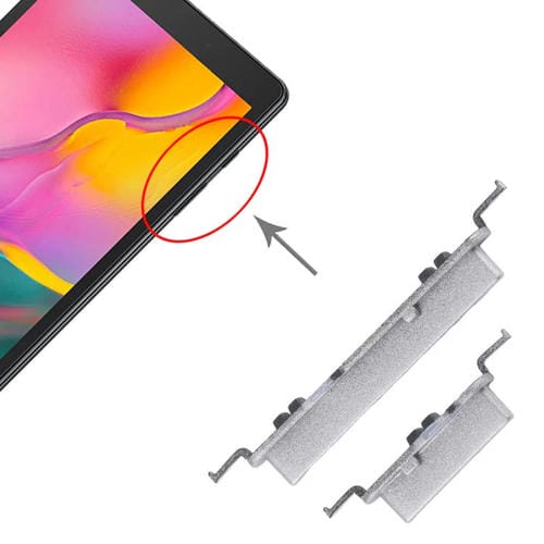 Botões de Energia e Volume Samsung Galaxy Tab A 8.0 SM-T380/T385 (Prateado)