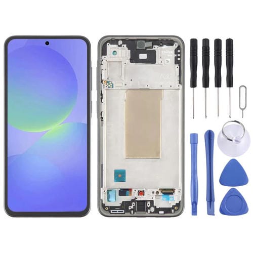 LCD-Bildschirm Samsung Galaxy A36 SM-A366B mit Rahmen (Schwarz)