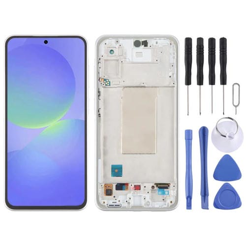 LCD-Bildschirm Samsung Galaxy A36 SM-A366B und Rahmen (Silber)