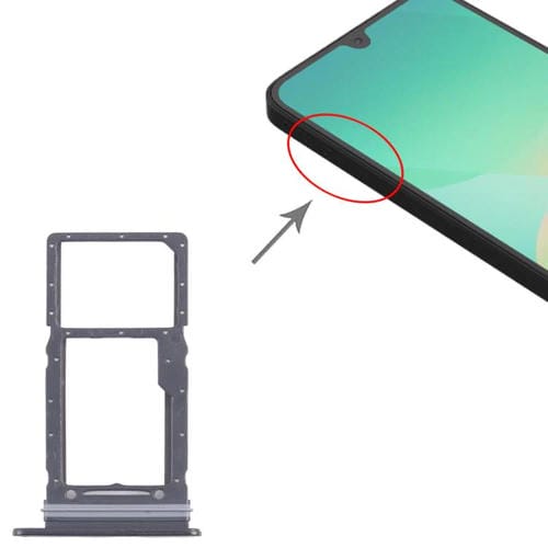 Tabuleiro Cartão SIM e Micro SD Samsung Galaxy A26 SM-A266U (Preto)