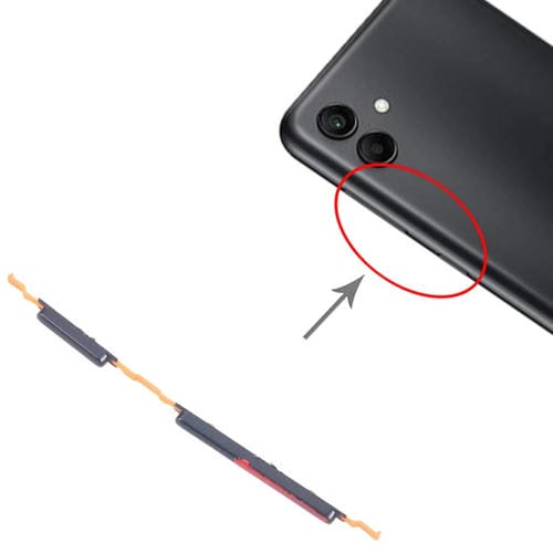 Boutons d'alimentation et de volume Samsung Galaxy A04 SM-A045F (Noir) (10 unités)