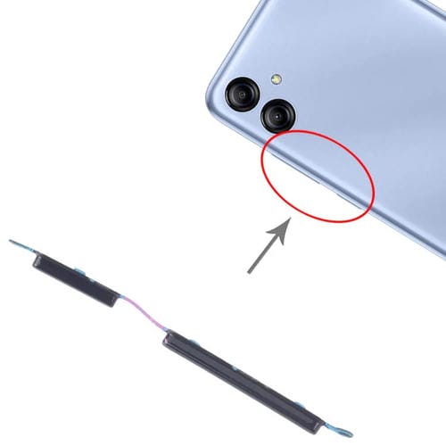 Boutons d'alimentation et de volume Samsung Galaxy A04e SM-A042F (10 unités) (Noir)