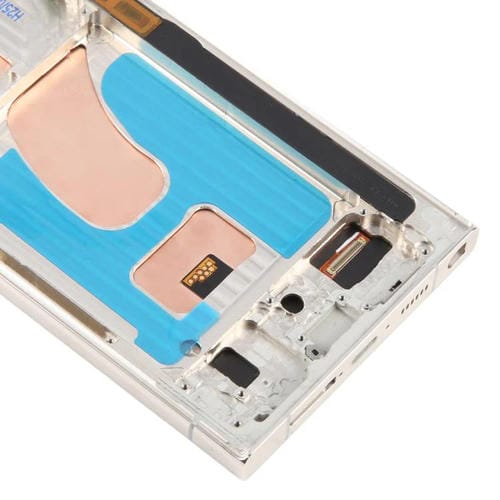 Pantalla LCD TFT de 6,72 pulgadas para Samsung Galaxy S23 Ultra SM-S918B, digitalizador completo con marco, sin identificación de huellas dactilares (dorado)