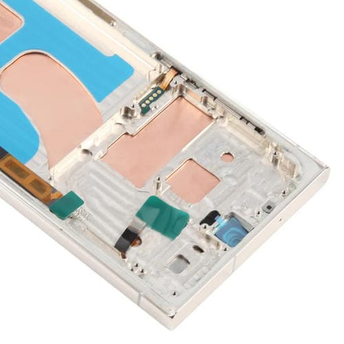 Pantalla LCD TFT de 6,72 pulgadas para Samsung Galaxy S23 Ultra SM-S918B, digitalizador completo con marco, sin identificación de huellas dactilares (dorado)