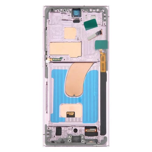 Pantalla LCD TFT de 6,72 pulgadas para Samsung Galaxy S23 Ultra SM-S918B, digitalizador completo con marco, no compatible con identificación de huellas dactilares (morado)