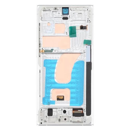 Pantalla LCD TFT de 6,72 pulgadas para Samsung Galaxy S23 Ultra SM-S918B, digitalizador completo con marco, sin identificación de huellas dactilares (plateado)