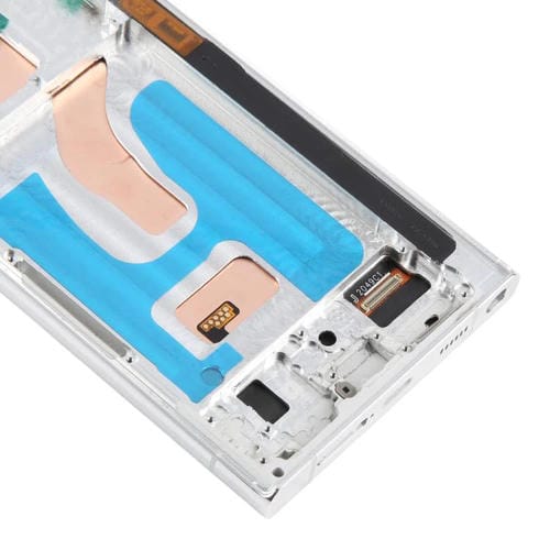 Pantalla LCD TFT de 6,72 pulgadas para Samsung Galaxy S22 Ultra SM-S908B, digitalizador completo con marco, sin identificación de huellas dactilares (plateado)