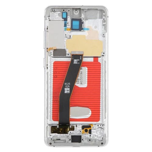 Pantalla LCD TFT de 6,12 pulgadas para Samsung Galaxy S20 4G SM-G980F, digitalizador completo con marco, sin identificación de huellas dactilares (plateado)