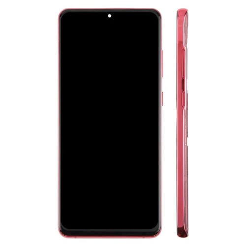 Pantalla LCD TFT de 6,58 pulgadas para Samsung Galaxy S20+ SM-G985F, digitalizador completo con marco, sin identificación de huellas dactilares (rojo)