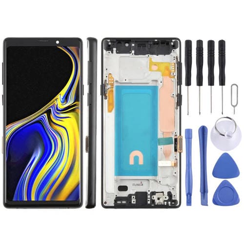 Pantalla LCD TFT de 6,33 pulgadas con digitalizador y marco para Samsung Galaxy Note9 SM-N960F (negro)