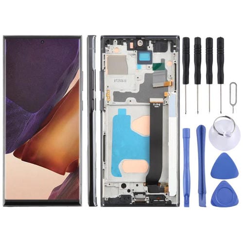 Pantalla LCD TFT de 6,72 pulgadas para Samsung Galaxy Note20 Ultra SM-N986B, digitalizador completo con marco, sin identificación de huellas dactilares (negro)