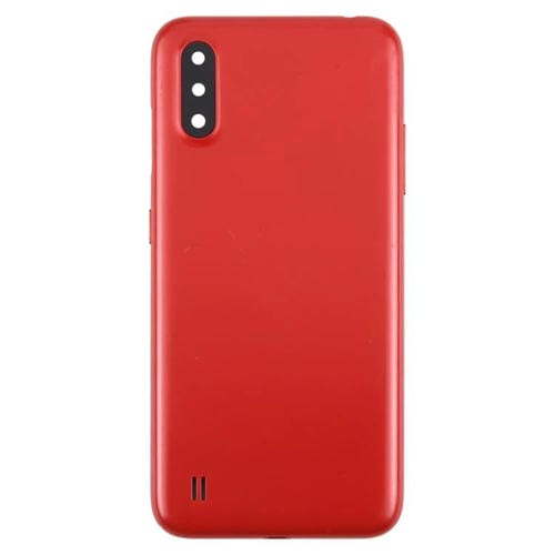 Carcasa trasera con tapa para lente de cámara para Samsung Galaxy A01 SM-A015F (roja)