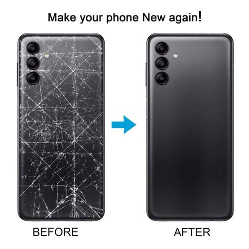 Carcasa trasera con tapa para lente de cámara (gris) para Samsung Galaxy A04s SM-A047F