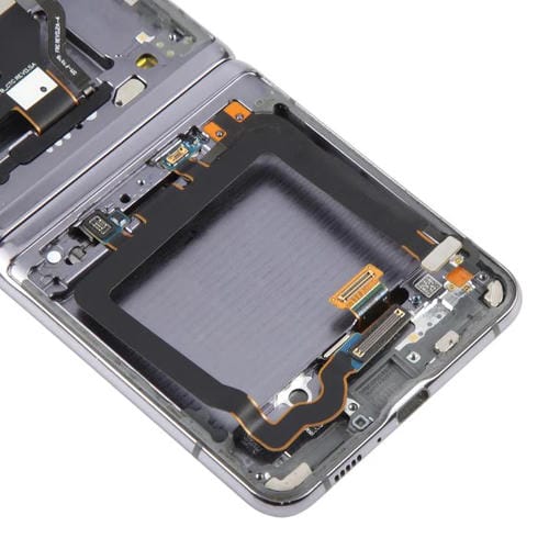 Pantalla LCD digitalizadora completa con marco para Samsung Galaxy Z Flip 5G SM-F707 (gris)