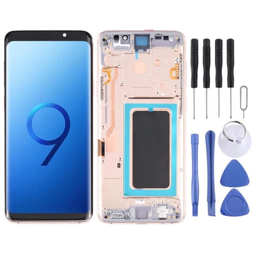 Ecrã LCD Super AMOLED Samsung Galaxy S9+ G965F DS G965U G965W G9650 com Moldura (Ouro)