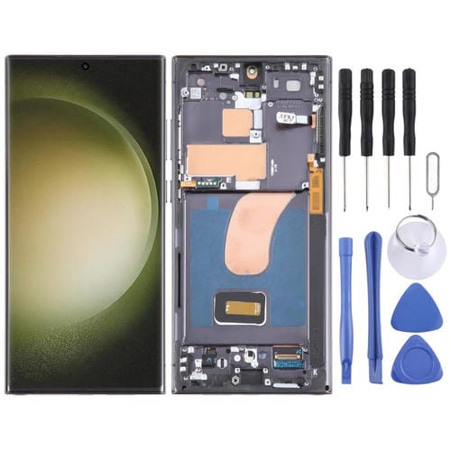 LCD-Bildschirm und Rahmen Samsung Galaxy S23 Ultra SM-S918U (Schwarz) (US-Version)