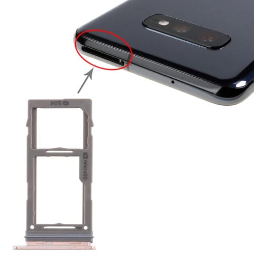 SIM Card and Micro SD Tray Samsung Galaxy S10+/S10/S10e (Rose Gold)