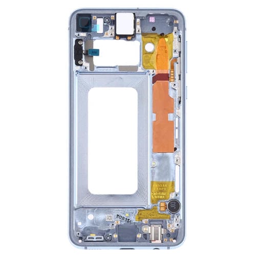 Plaque de lunette de cadre moyen avec touches latérales Samsung Galaxy S10e (Bleu)