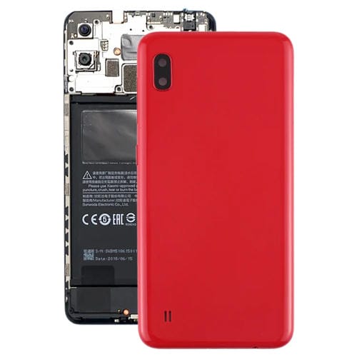 Cubierta de Batería Samsung Galaxy A10 SM-A105 Tapa Trasera con Lente y Teclas (Rojo)