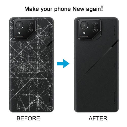 Coperchio Posteriore della Batteria in Vetro con Cornice Fotocamera Asus Rog Phone 8 Pro Ai2401 (Grigio)