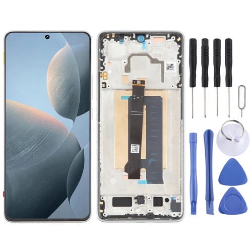 Ecrã Original Xiaomi Redmi K70E com Moldura (Branco)