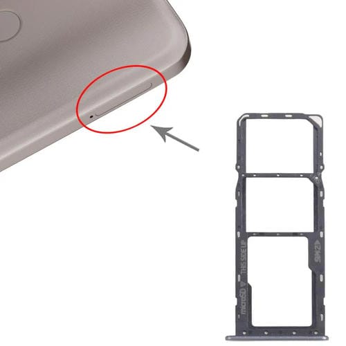 Plateau Carte SIM d'origine Nokia C22 + Plateau Carte Micro SD (Noir)