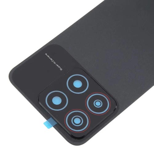 Coque arrière en plastique avec couvercle d'objectif d'appareil photo Zte Blade A35 Z2453 (Noir)