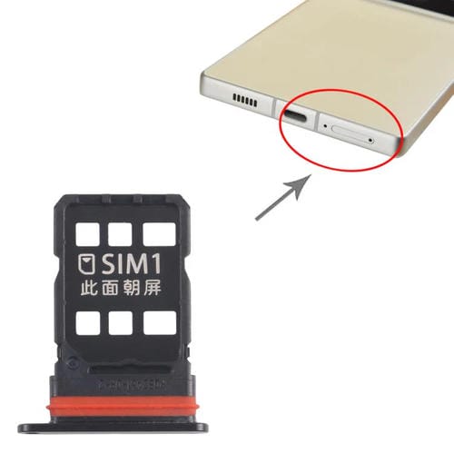 Vassoio Scheda SIM ZTE Nubia Z70 Ultra NX733J NX736J (Nero)