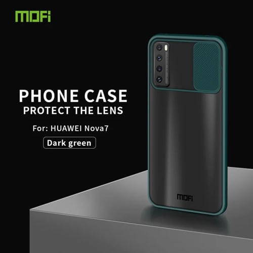 Para Huawei nova 7 MOFI Xing Dun Series PC + TPU Anti-peep Carcasa protectora todo incluido impermeable y anti-caída, translúcido esmerilado (verde)