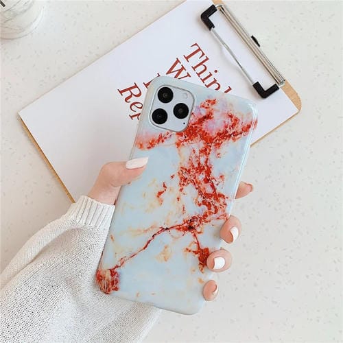 Funda para Teléfono Móvil iPhone 12 Mini TPU Smooth Marbled Imd (Norwegian Red F15)