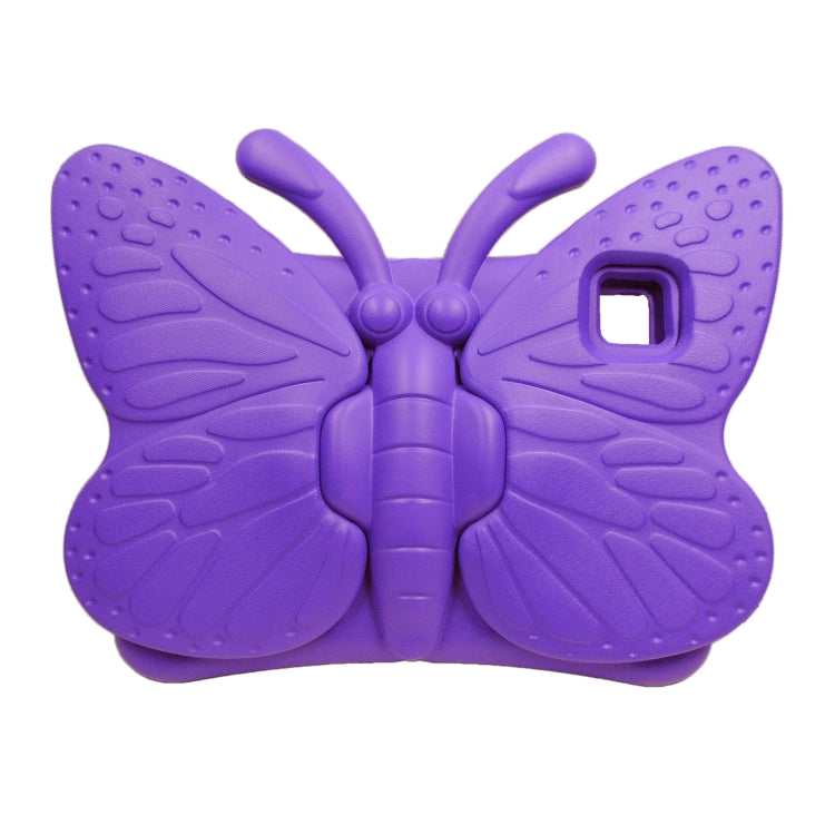 Funda Protectora para iPad Air 2022/2020 10.9 Eva a Prueba de Choques Estilo Mariposa (Púrpura)
