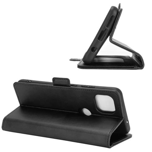 Para Motorola Moto G 5G Estuche de cuero abatible horizontal con hebilla magnética de doble cara con soporte, ranuras para tarjetas y billetera (negro)