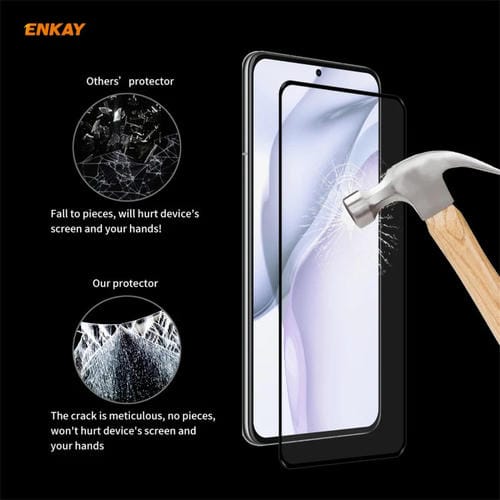 Para Huawei P50 10 PCS Enkay Hat-Prince Pegamento completo 0.26mm 9h 2.5D Copa de vidrio templado Film