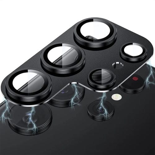 Película de Lente de Cámara para Samsung Galaxy S23 Ultra 5G Enkay Hat-Prince Ar Vidrio Templado Aleación de Aluminio (Negro)