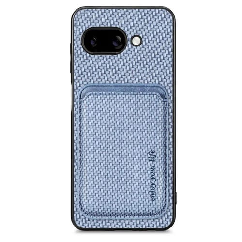 Funda Cuero Fibra de Carbono con Tarjetero Magsafe para Google Pixel 9A (Azul)