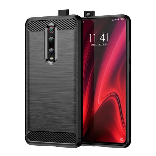 Carcasa de TPU de Fibra de Carbono con Textura Cepillada para Xiaomi Redmi K20 / K20 Pro (Negro)
