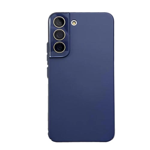 Para Samsung Galaxy S22 + 5G Leather Oil PC Estuche rígido para teléfono con todo incluido (azul oscuro)