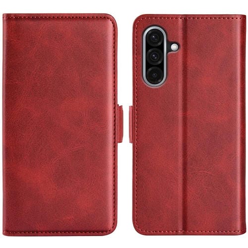 Funda Cuero Samsung Galaxy A36 Tapa Horizontal Hebilla Magnética Doble Cara (Roja)