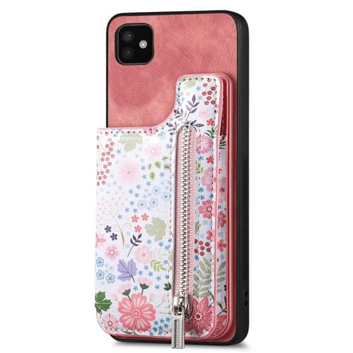 Estuche para Teléfono Samsung Galaxy A05 con Billetera con Cremallera Pintada Retro (Rosa)