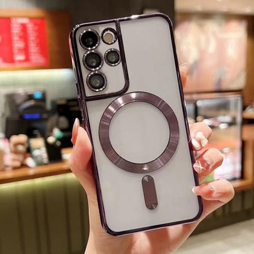 Funda para TelĂ©fono Samsung Galaxy S20 + 5G TPU con Galvanoplastia Magsafe (PĂșrpura)