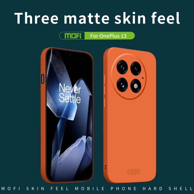 Funda para Teléfono OnePlus 13 Mofi Qin Series con PC y Tacto Agradable (Beige)