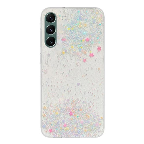 Funda para Teléfono Samsung Galaxy S22+ 5G Dreamy Star Glitter Epoxy TPU (Transparente)