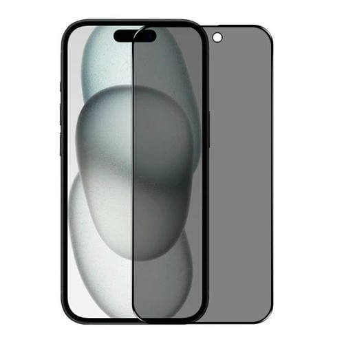 Película de Vidrio Templado Northjo a ++ para iPhone 15 con Pegamento Completo y Privacidad 28 Grados - MOVILSTORE