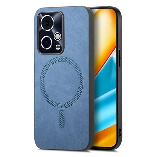 Funda Trasera Magnética PU para Honor 90 GT 5G con Magsafe (Azul) Estilo Retro