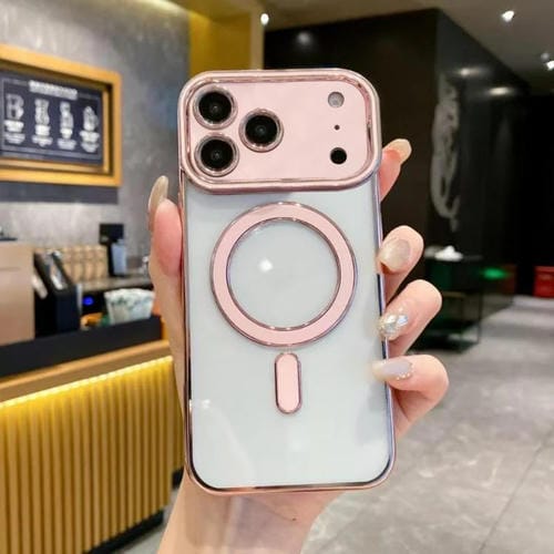 Funda de TPU Magsafe original de imitación para iPhone 17 Pro (rosa)