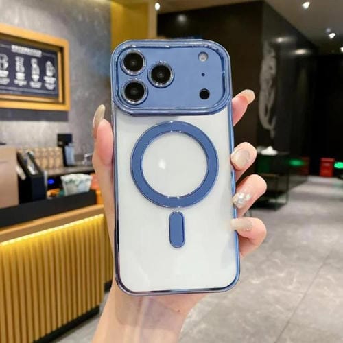 Funda de TPU Magsafe original de imitación para iPhone 17 Pro Max (azul)