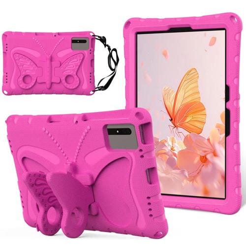 Funda de EVA a prueba de golpes con soporte de mariposa para Xiaomi Redmi Pad 2/SE 11 2025 (rosa)
