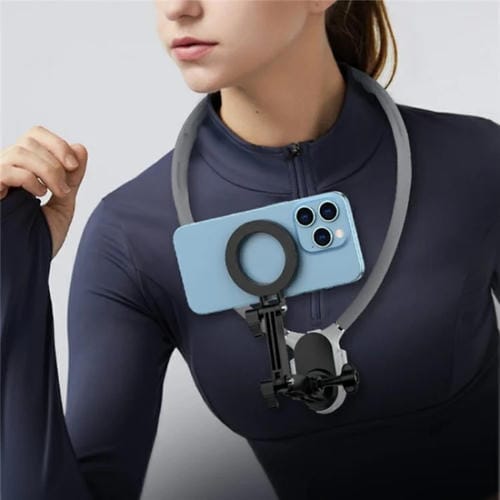 Soporte de Sujeción para Teléfono Sx-P05 con Collar Magnético y Vista En Primera Persona (Gris)