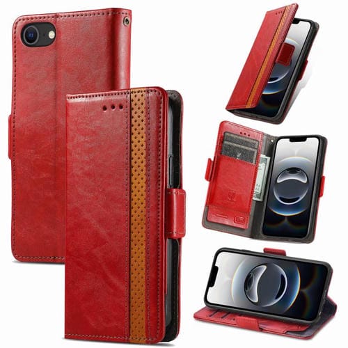 Funda para iPhone 16E con Hebilla Magnética Doble y Empalme Neo (Roja)
