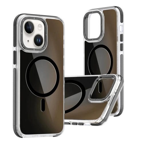 Funda para Teléfono Magsafe iPhone 15 Degradado Dos Colores (Negra)